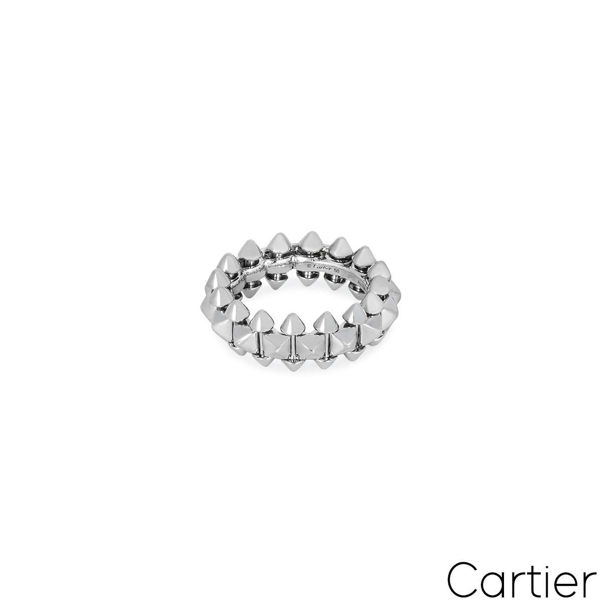 Cartier White Gold Clash de Cartier Ring Size 50 B4233000